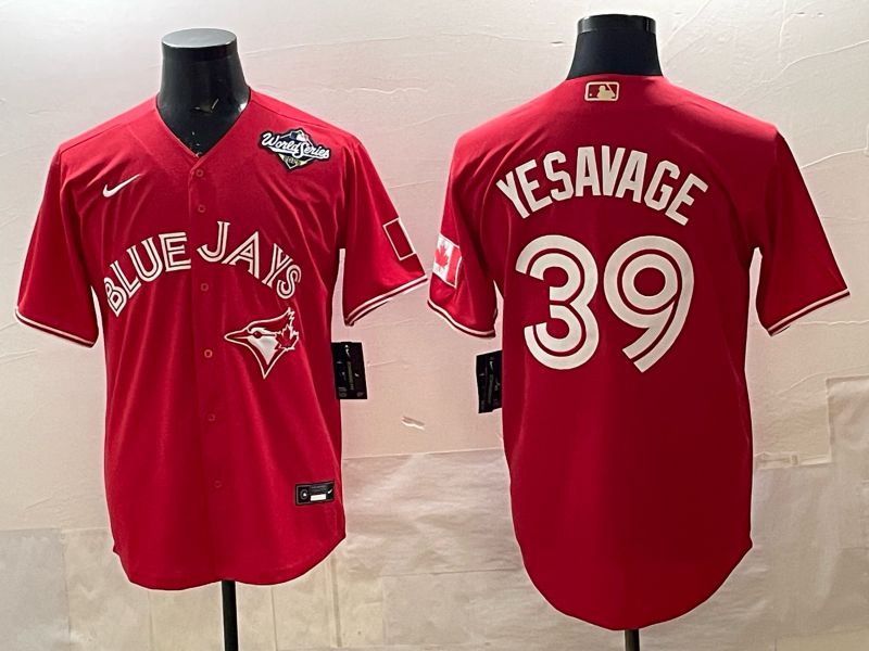 Men 2025 Toronto Blue Jays #39 Yesavage Red Game Nike MLB Jersey style 04->toronto blue jays->MLB Jersey